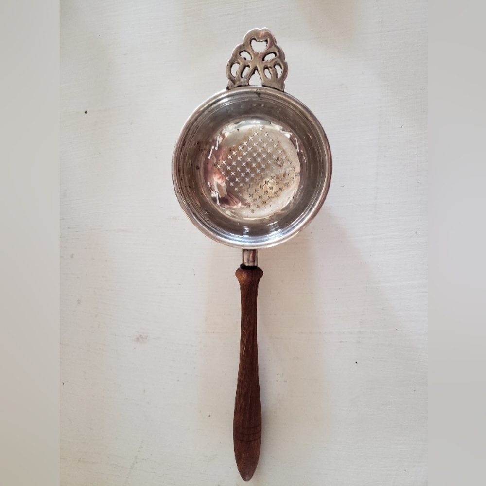 Sterling Silver? Loose Tea Strainer, Used, Silverplate?